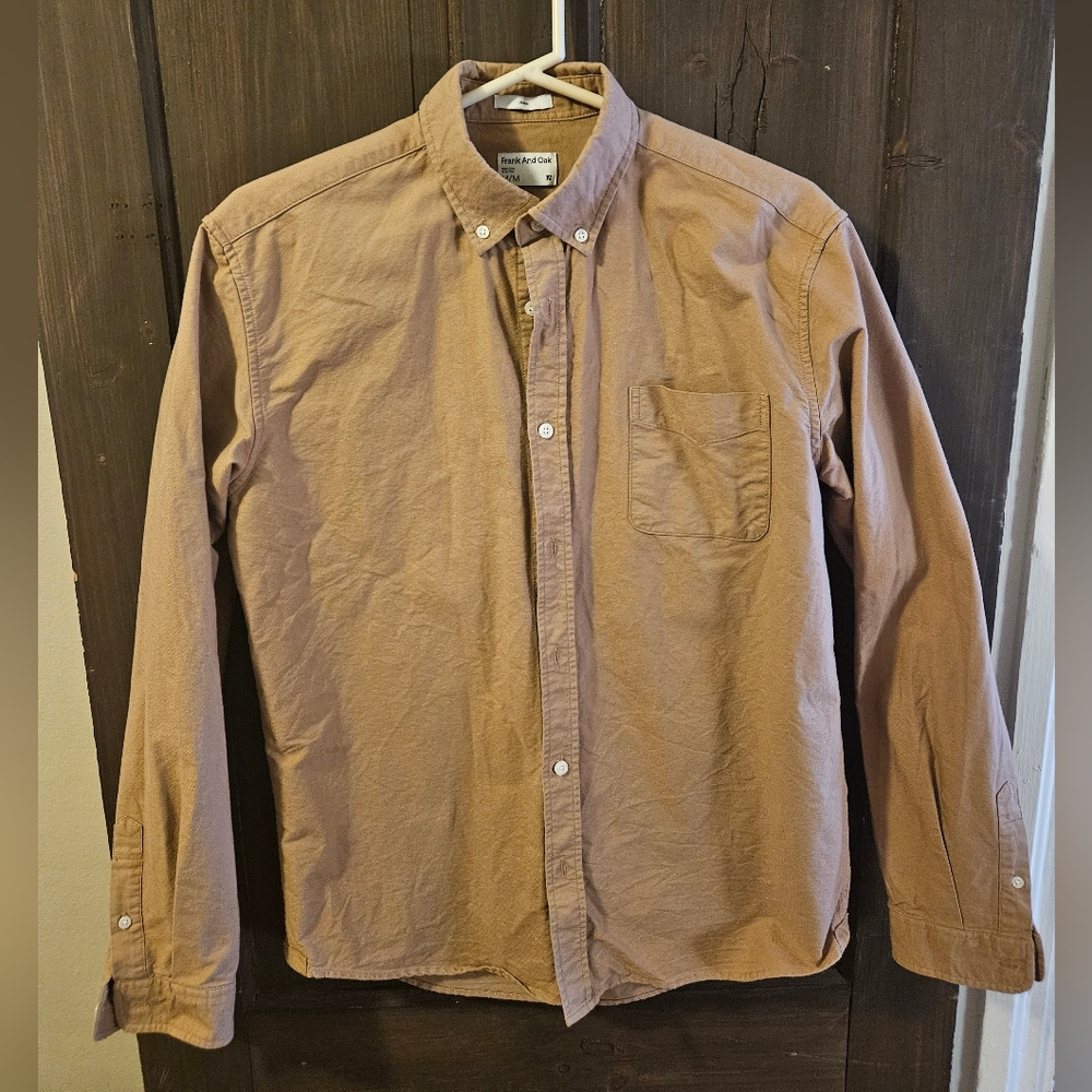 Frank and Oak Mens Jasper Oxford Button Down Shirt in Medium